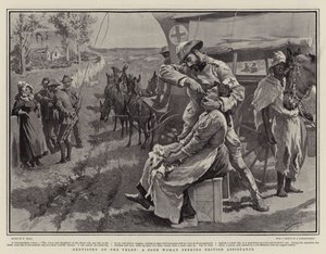 Dentisterie sur le Veldt, une femme boer cherchant l